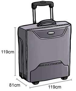 baggage-checked-baggage.png Grey suitcase with arrows showing measurements