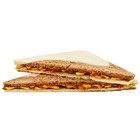 Corn & Bell Peppers Sandwich with Pesto Mayo In Marble Bread