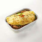 Spicy Fried Chicken with Rice and Traditional Thai-Style Omelette